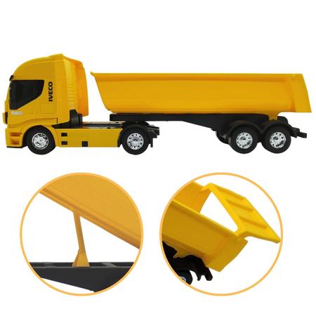 Brinquedo Caminhão Basculante Hi Way Iveco Amarelo