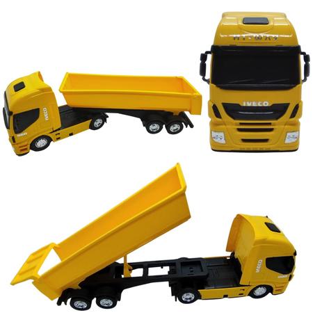 Brinquedo Caminhão Basculante Hi Way Iveco Amarelo