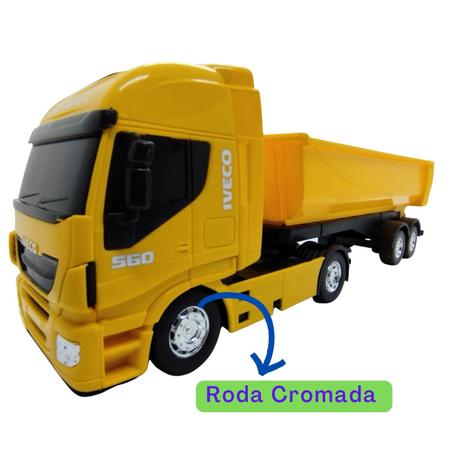 Brinquedo Caminhão Basculante Hi Way Iveco Amarelo