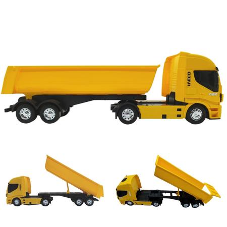 Brinquedo Caminhão Basculante Hi Way Iveco Amarelo