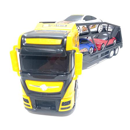 Caminhão Top Truck Cegonha Com Carrinhos App Jogo - Bs Toys