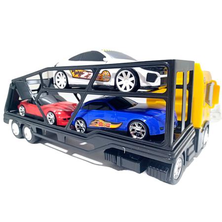 Caminhão Top Truck Cegonha Com Carrinhos App Jogo - Bs Toys