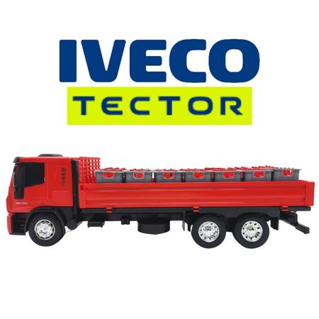 Caminhão Brinquedo Infantil Miniatura Iveco Tector Dropside