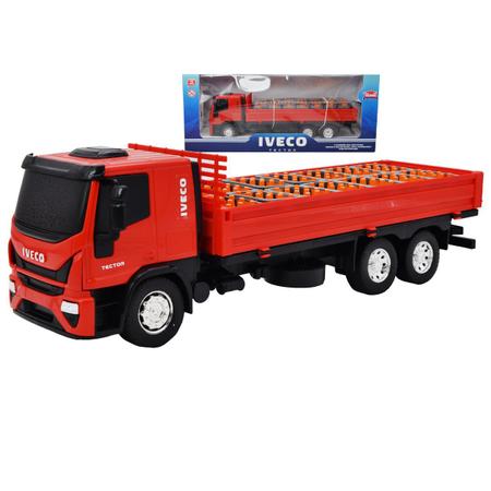 Caminhão Brinquedo Infantil Miniatura Iveco Tector Dropside