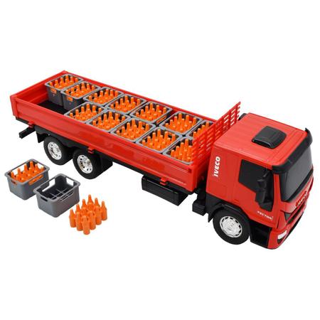 Caminhão Brinquedo Infantil Miniatura Iveco Tector Dropside