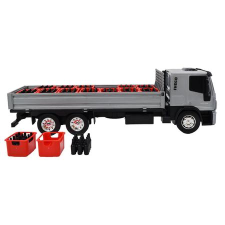 Caminhão Brinquedo Infantil Miniatura Iveco Tector Dropside