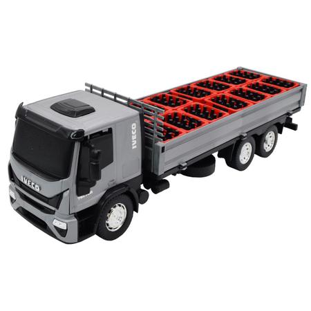 Caminhão Brinquedo Infantil Miniatura Iveco Tector Dropside