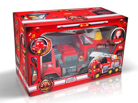 Caminhão de Brinquedo Magic Toys Super Bombeiro - Vermelho - Marciu´s  Magazine