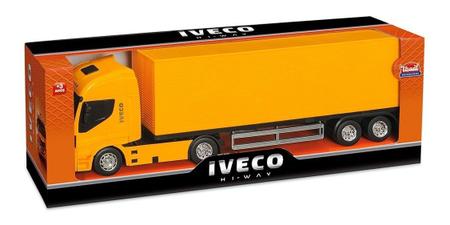 Caminhão Brinquedo Iveco Baú Miniatura Hi Way Usual Infantil