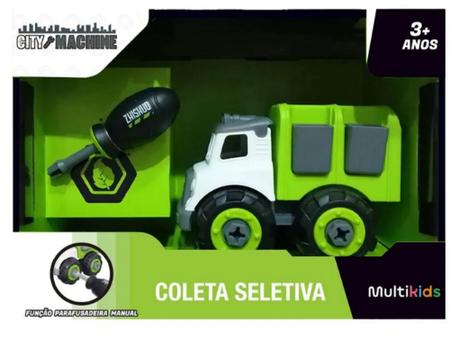 Imagem de Caminhão de Coleta City Machine 19 Peças BR1865 - Multikids