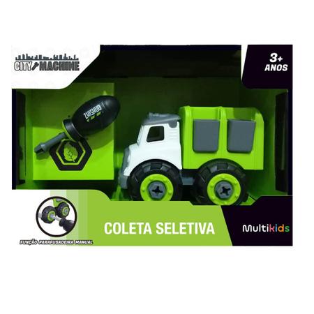 Imagem de Caminhão de Coleta City Machine 19 Peças Multikids - BR1865