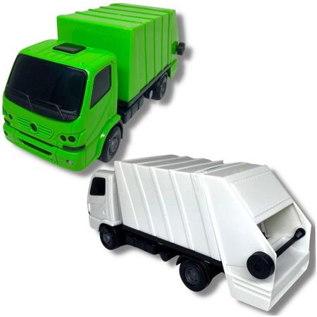 Imagem de Caminhão De Lixo De Brinquedo Grande Abre A Caçamba Lixeiro