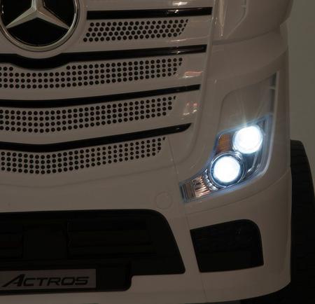 CAMINHAO ELETRICO MERCEDES BENZ ACTROS BRANCO 12V C/CARRETA