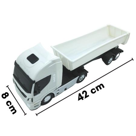 Brinquedo Caminhão Miniatura Infantil Iveco Hi Way Caçamba