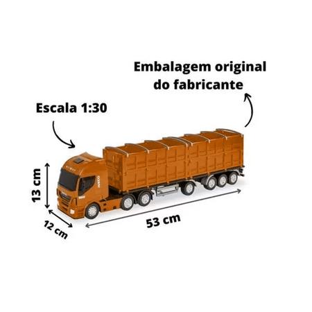 Caminhao Graneleiro Iveco hi-way Laranja Usual Brinquedos 582