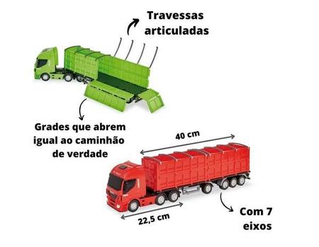 Caminhão Iveco Graneleiro Miniatura Grande S-way- Usual Brinquedos