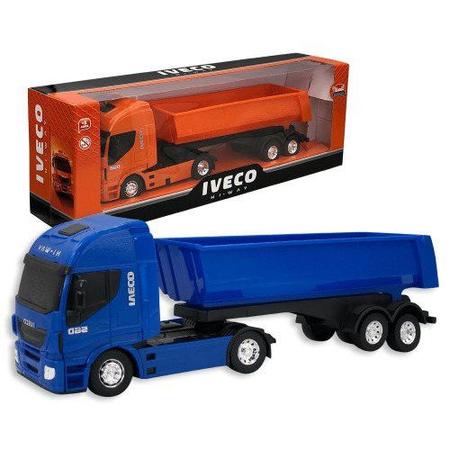 Caminhão de Brinquedo Caçamba com Carga Iveco Azul no Shoptime