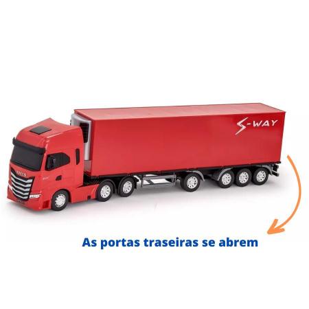 Caminhão De Brinquedo Realista Iveco S-way Grande 54cm Usual Brinquedos -  Caminhões, Motos e Ônibus de Brinquedo - Magazine Luiza