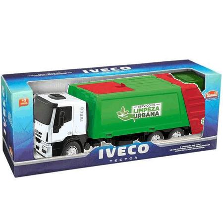 Brinquedo Caminhao Iveco Tector Coletor Limpeza Urbana Usual