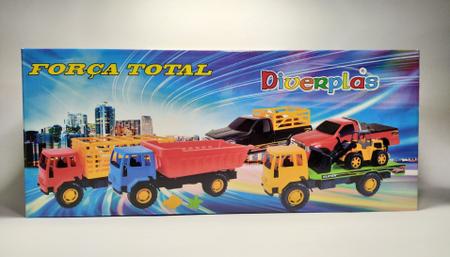 Caminhão Super Caçamba + Acessórios Brinquedo Diverplas 951