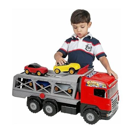 Caminhão Brinquedo Truck Vermelho C/ Sons E Luzes Magic Toys - Ri Happy