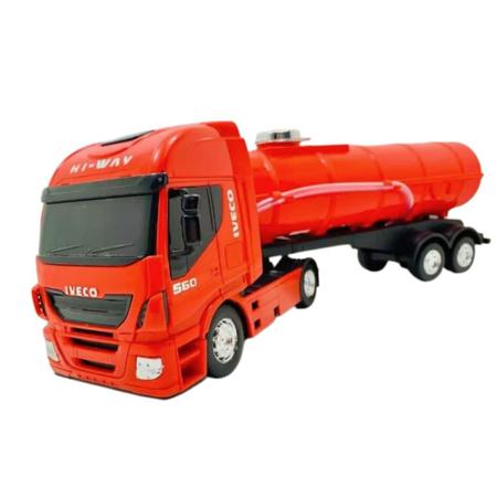 Brinquedo Caminhão Iveco Hi Way Tanque Vermelho