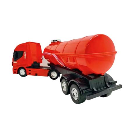 Brinquedo Caminhão Iveco Hi Way Tanque Vermelho