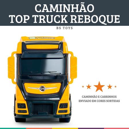 Caminhão Top Truck Cegonha Com Carrinhos App Jogo - Bs Toys