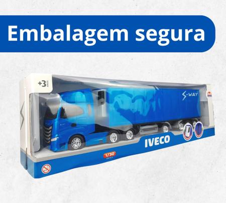 Caminhão Miniatura Iveco Carreta Baú Refrigerado S-way