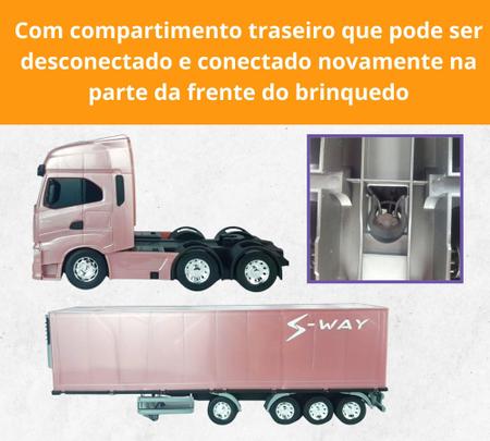 Caminhão Miniatura Iveco Carreta Baú Refrigerado S-way