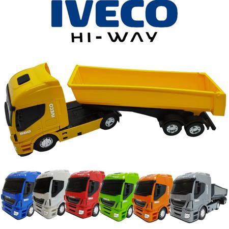 Brinquedo Caminhão Miniatura Infantil Iveco Hi Way Caçamba