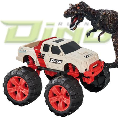 Caminhão Gigante T-rex Safari - Rodas Livres De 48cm + Dinos