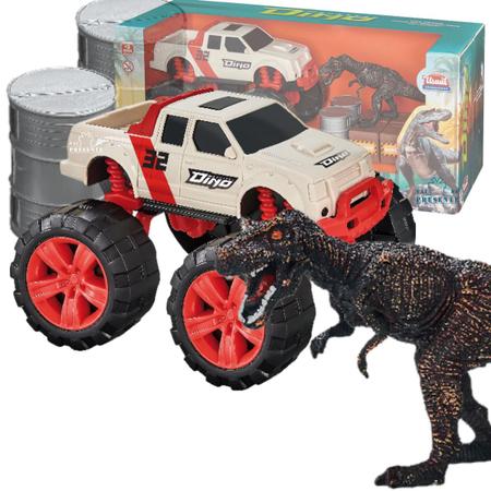 Dinossauro Rex Attack Com Carro Suspensao Alta Bigfoot em Promoção