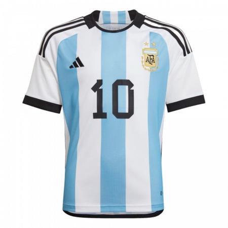 Camisa Adidas Argentina 1 Copa Do Mundo 2022 Messi n 10 Infantil Camisa de Time Magazine Luiza