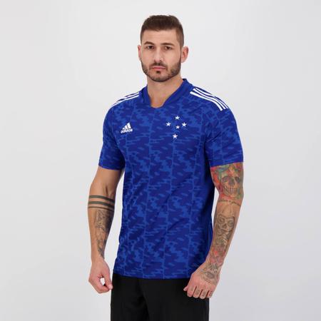 Camisa Cruzeiro Pré-Jogo 21/22 Adidas Masculina - Azul+Branco em Promoção  no Oferta Esperta