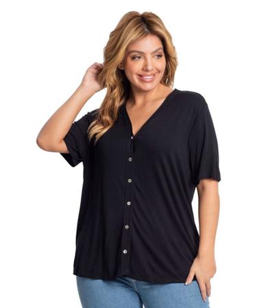 Camisa alongada sale feminina plus size