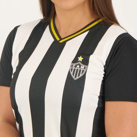 Imagem de Camisa Atlético Mineiro Schoolers Feminina Preta e Branca