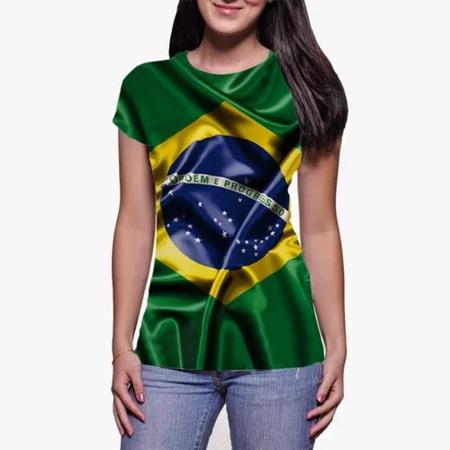 Imagem de Camisa Babylook Fc8550 Brasil Bandeira Patria Amada