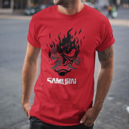 Imagem de Camisa Básica Cyberpunk Samurai Punkstein Game Aesthetic