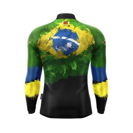 Imagem de Camisa Brasil Camiseta Blusa De Pesca Brasil Proteção Uv50  CBRA1