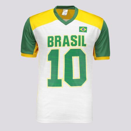 Camisa Brasil Makun Branca - Braziline - Camisa de Time - Magazine Luiza
