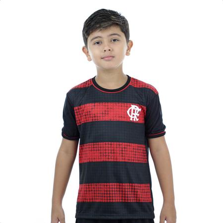 Imagem de Camisa Braziline Flamengo Classmate Vermelha e Preta - Infantil