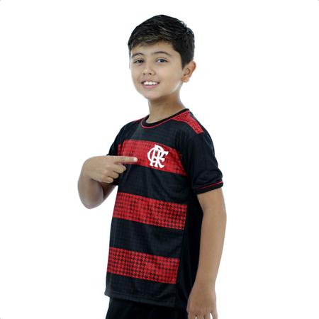 Imagem de Camisa Braziline Flamengo Classmate Vermelha e Preta - Infantil