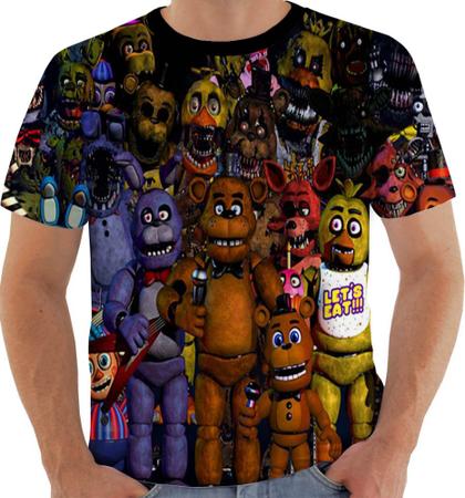 Camiseta Camisa Five Nights At Freddy Fazbear Game Fnaf 443