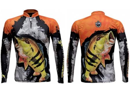 Imagem de Camisa Camiseta Blusa de Pesca  Tucunaré Kit com 4 peças com Proteção Solar UV50