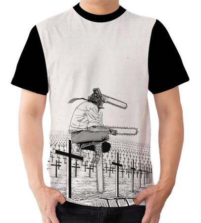 Camisa Camiseta Chainsaw Man Denji Motosserra Anime 8