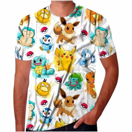 Camisa, Camiseta Desenho Anime Pokemon Pikachu Bulbasauro - Creative  camisetaria - Camiseta Infantil - Magazine Luiza