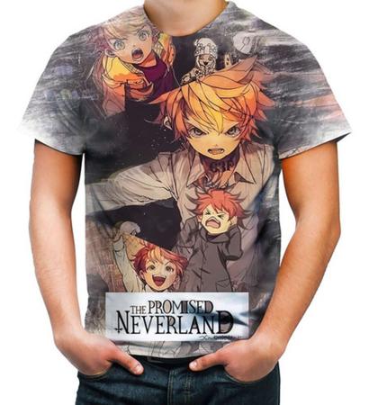 Camiseta Feminina T-shirt Baby Look Anime Yakusoku no Neverland Anime  Yakusoku no Neverland Personagens The Promised Neverland