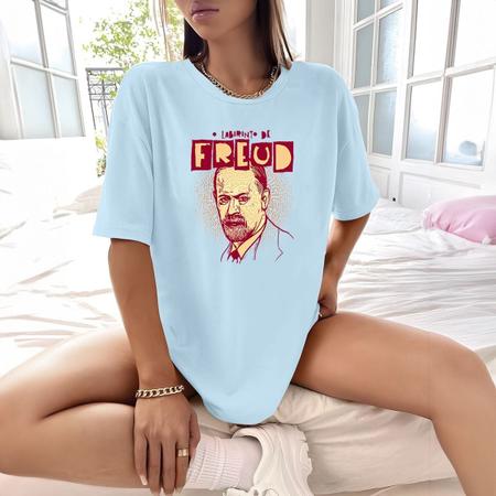 Imagem de Camisa Camiseta Feminina Estampada Labirinto de Freud 100% Algodão Fio 30.1 Penteado