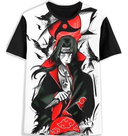 Camiseta Naruto Shippuden Camisa Nuvem Akatsuki Masculina Blusa